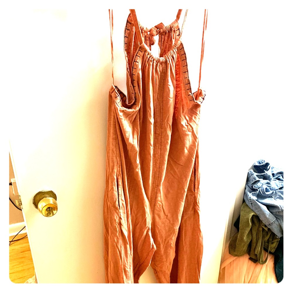 Free people Pink jumpsuit